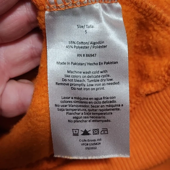 MTV Cactus Print Hoodie Unisex Small Orange Retro Graphic Pullover - Picture 12 of 13